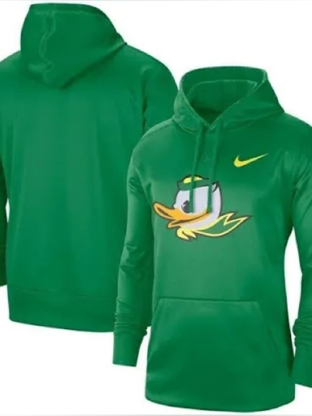 Nike Men’s University Of Oregon Ducks Green Hoodie with White Swoosh